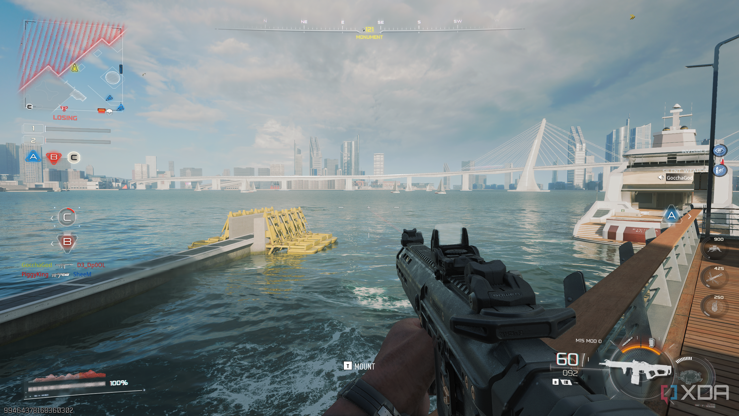 A gameplay screenshot from the Call of Duty: Black Ops 7 multiplayer beta.
