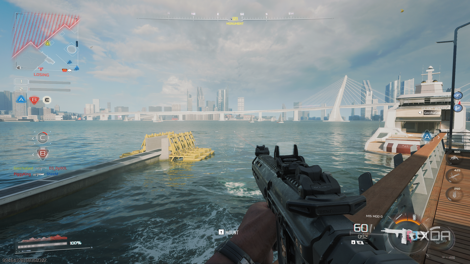 A gameplay screenshot from the Call of Duty: Black Ops 7 multiplayer beta.