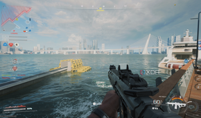 A gameplay screenshot from the Call of Duty: Black Ops 7 multiplayer beta.