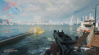 A gameplay screenshot from the Call of Duty: Black Ops 7 multiplayer beta.