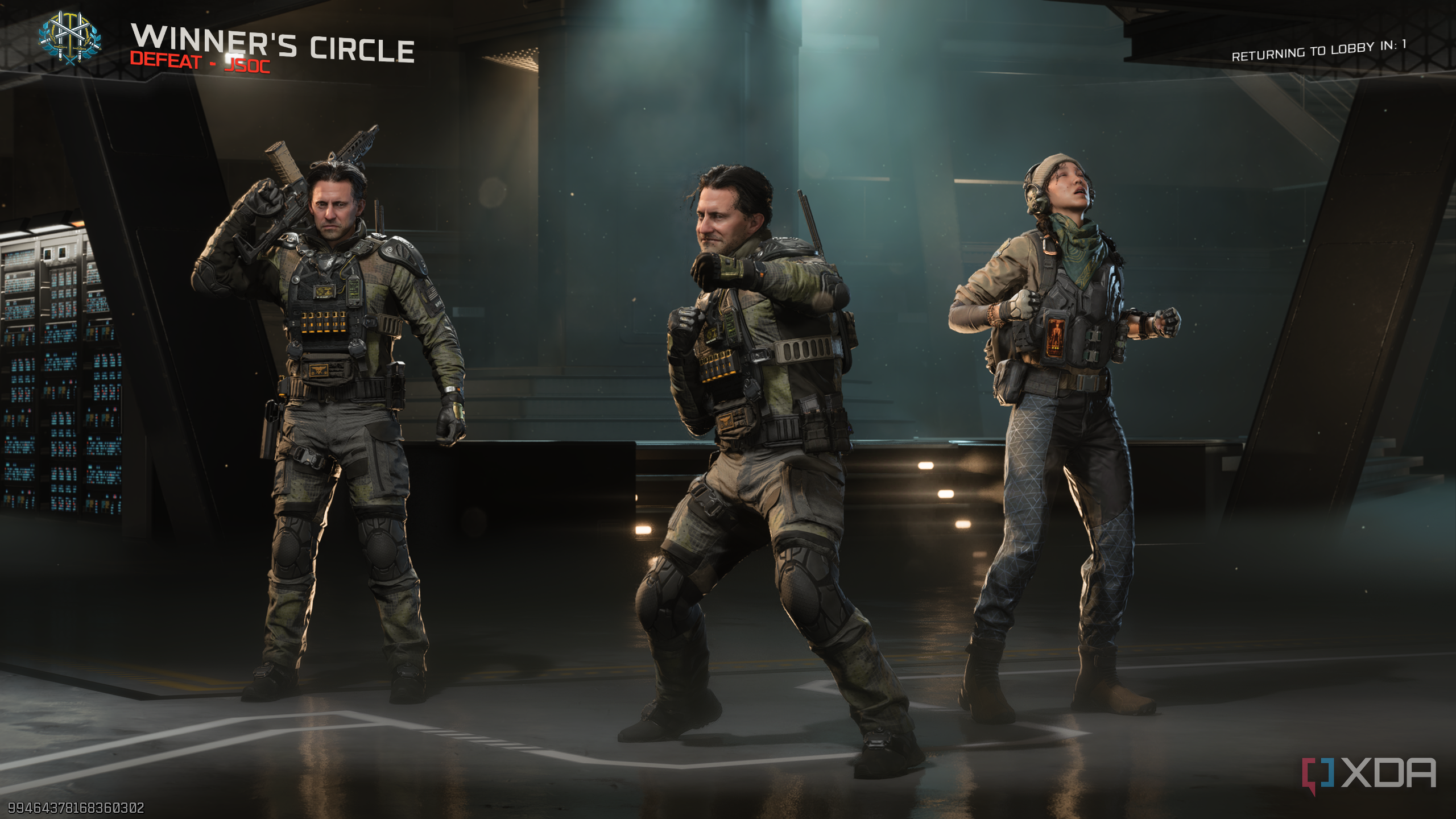 The top 3 players at the end of a multiplayer lobby in Black Ops 7.
