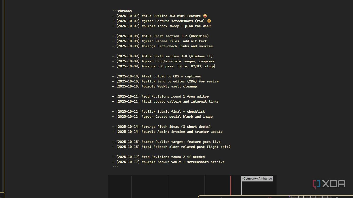 This free Obsidian plugin turns your daily notes into a visual timeline