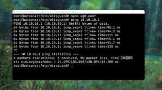 Testing the WireGuard Configuration and getting the result