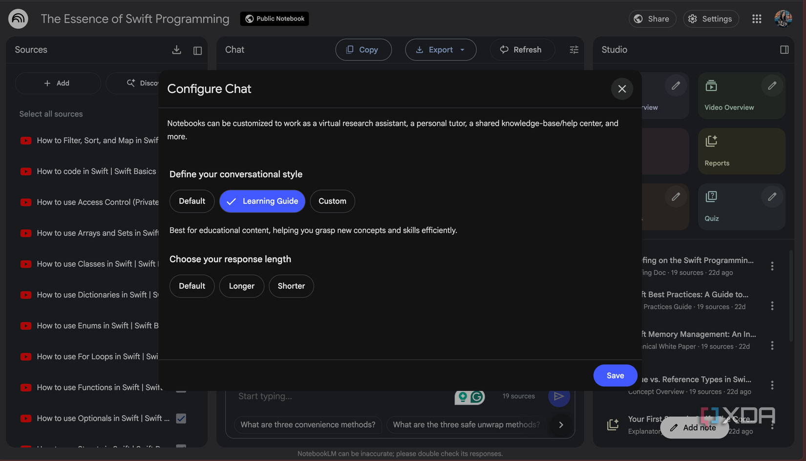 Learning Command Chat NotebookLM’s new Learning Guide feature completely changed the way I ...