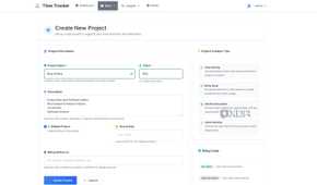 Create new project in Time Tracker