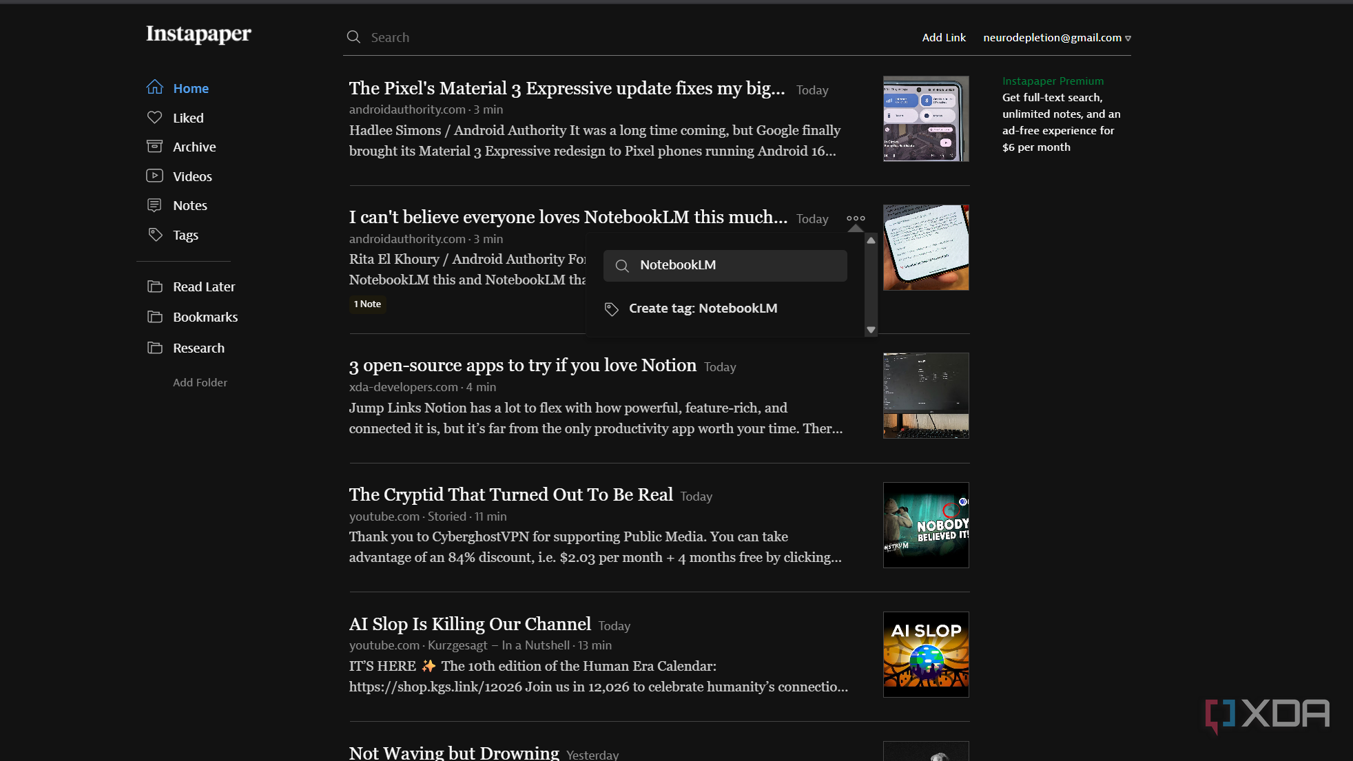 Instapaper is a great cross-platform and cloud-based read it later app ...