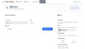 Edit user in Time Tracker