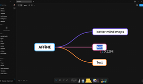 Editing mind map in AFFiNE's Edgeless mode