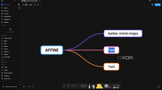 Editing mind map in AFFiNE's Edgeless mode