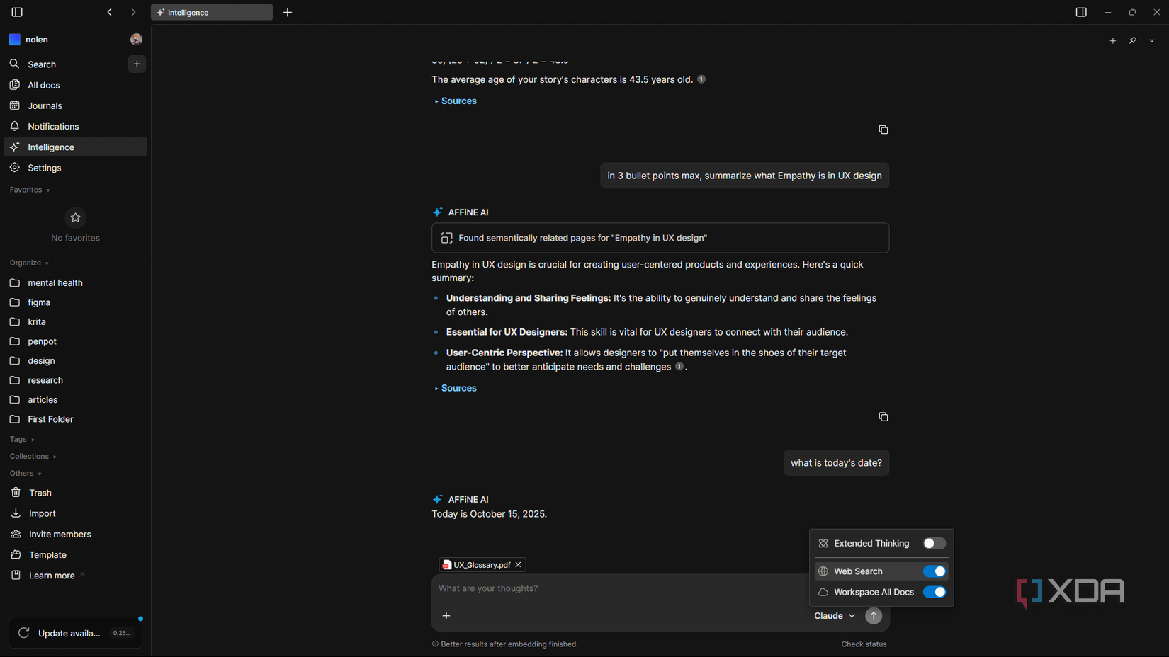 Enabling real time web search in AFFiNE AI