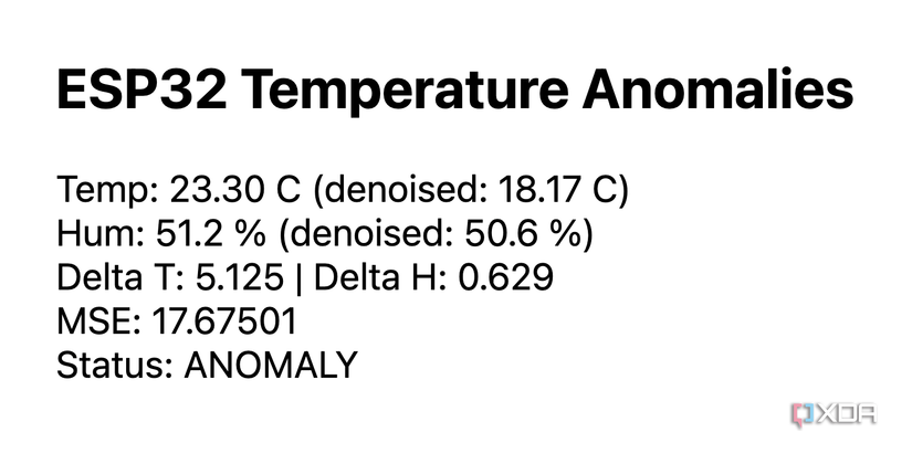 ESP32 tempreature anomalies using TinyML