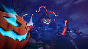 A huge pumpkin patch in Fortnitemares 2025.