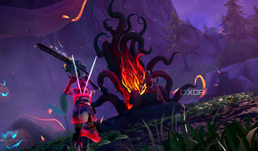 Wielding a chainsaw at Doja Cat in Fortnitemares 2025.