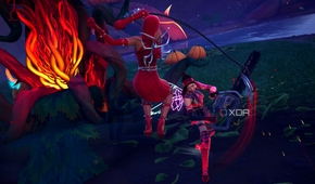 Boss fight against Doja Cat's Queen of Thorns in Fortnitemares 2025.