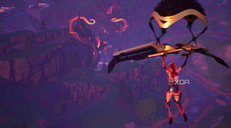 Flying into Gourdy Gate in Fortnitemares 2025.
