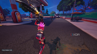 Wielding a chainsaw at a gas station in Fortnitemares 2025.