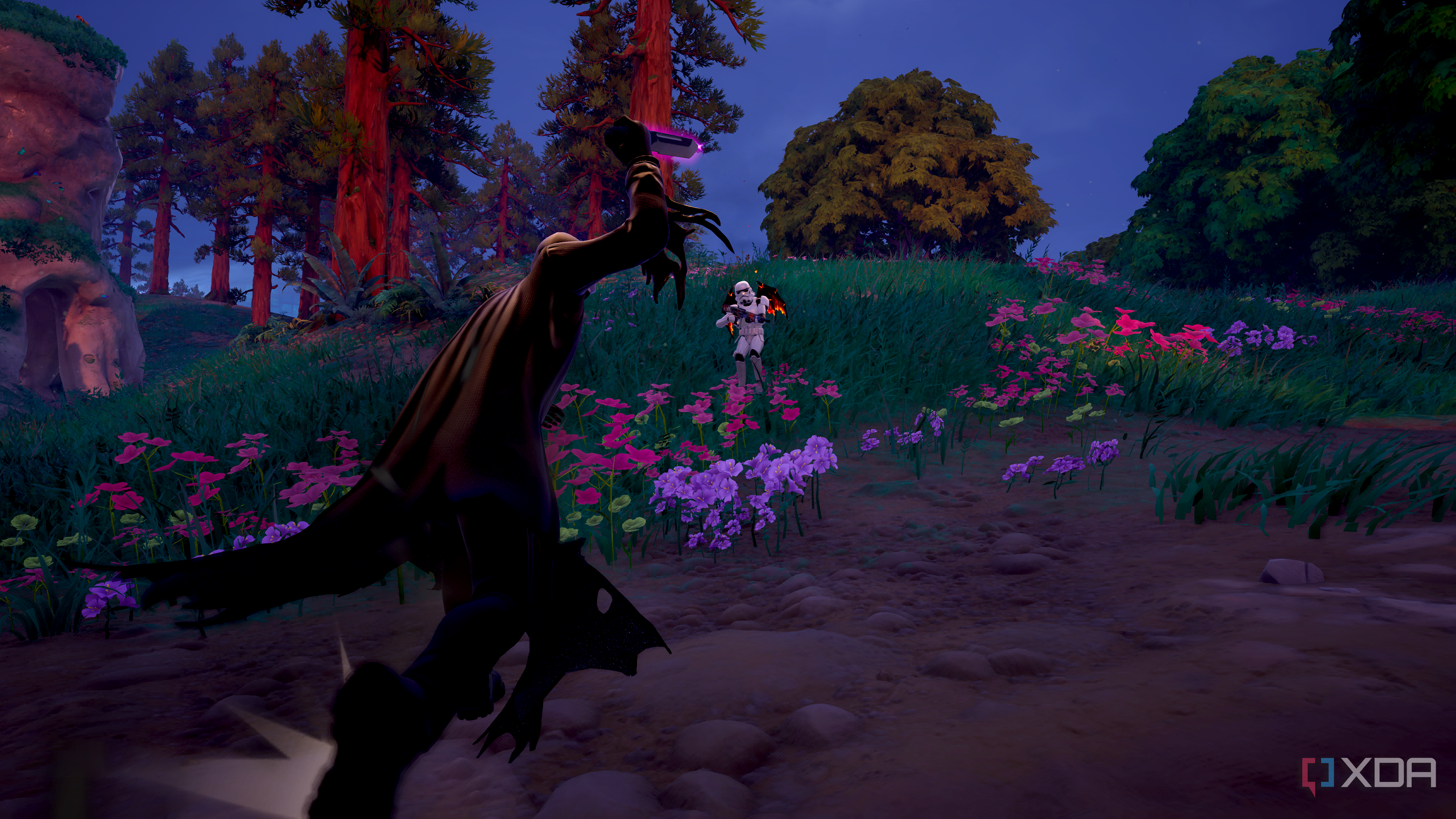 Running at an opponent as Ghostface in Fortnitemares 2025.