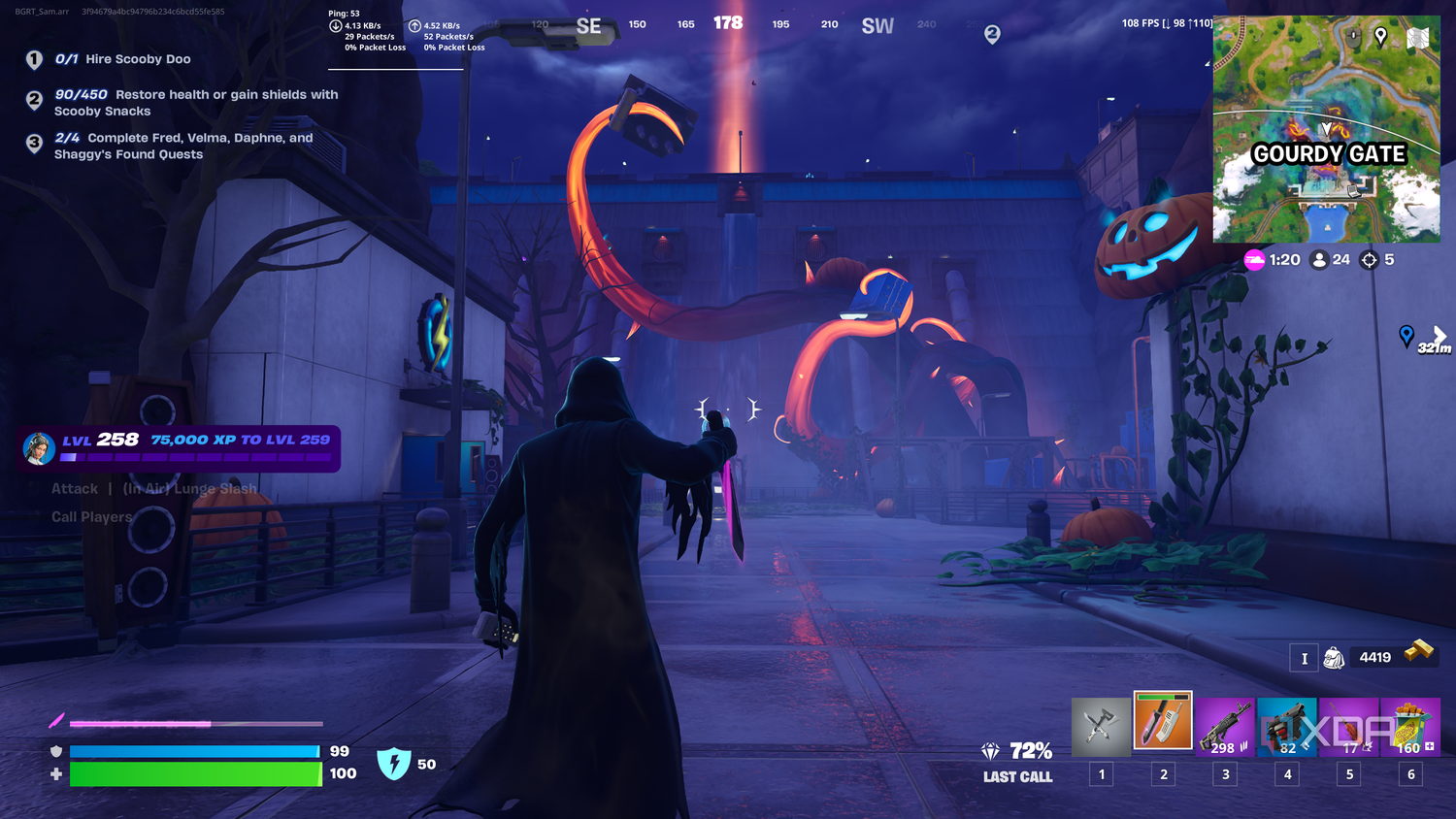 Gourdy Gate halloween texture updates in Fortnitemares 2025.