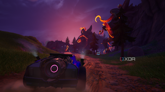 Driving to Gourdy Gates in Fortnitemares 2025.
