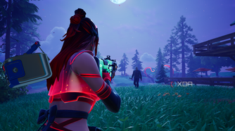 AJason voorhees approaching in Fortnitemares 2025.
