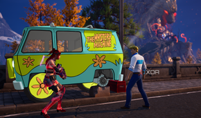 Fred and the Mystery Machine in Fortnitemares 2025.