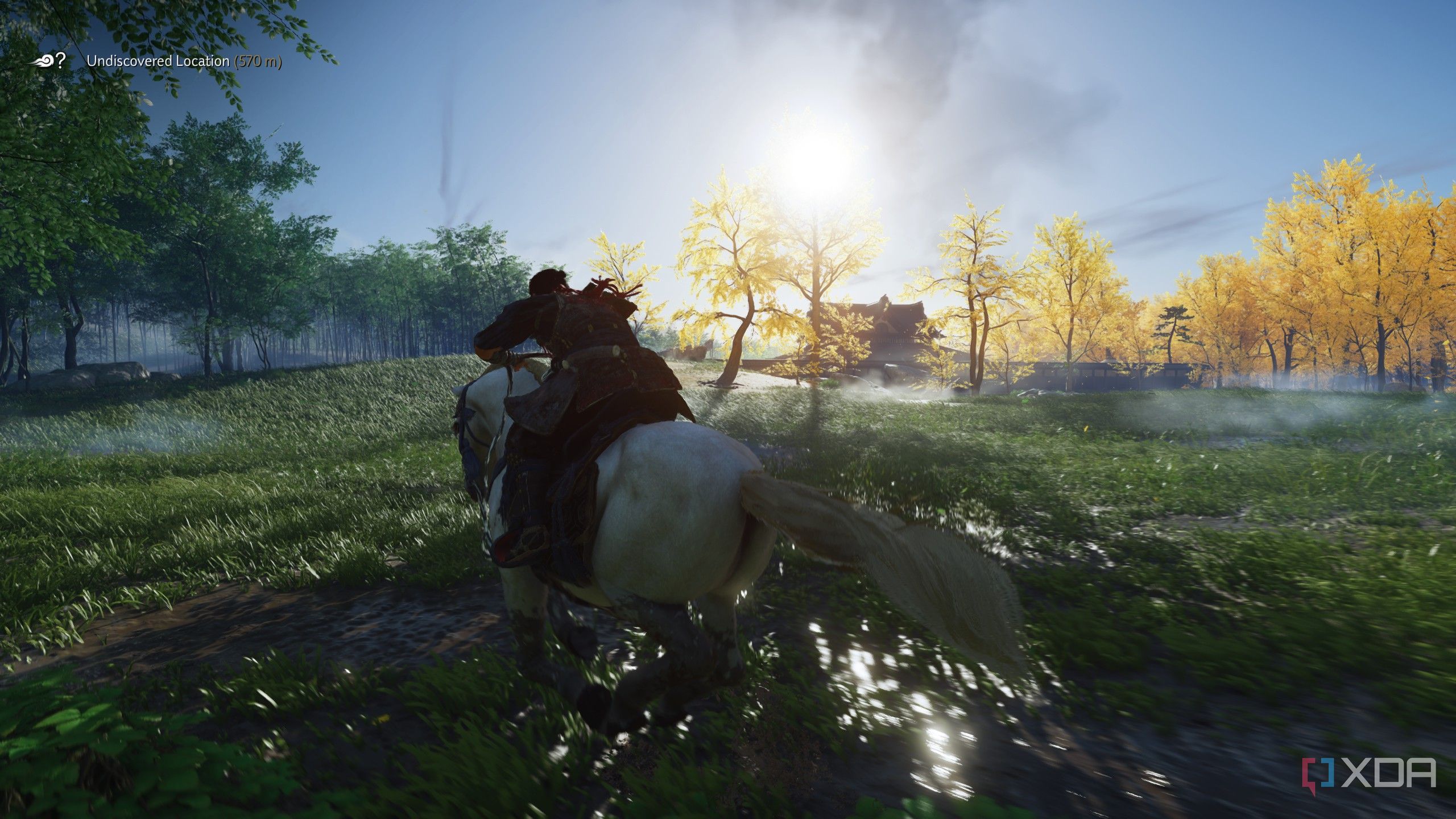 Horseriding in Ghost of Tsushima.