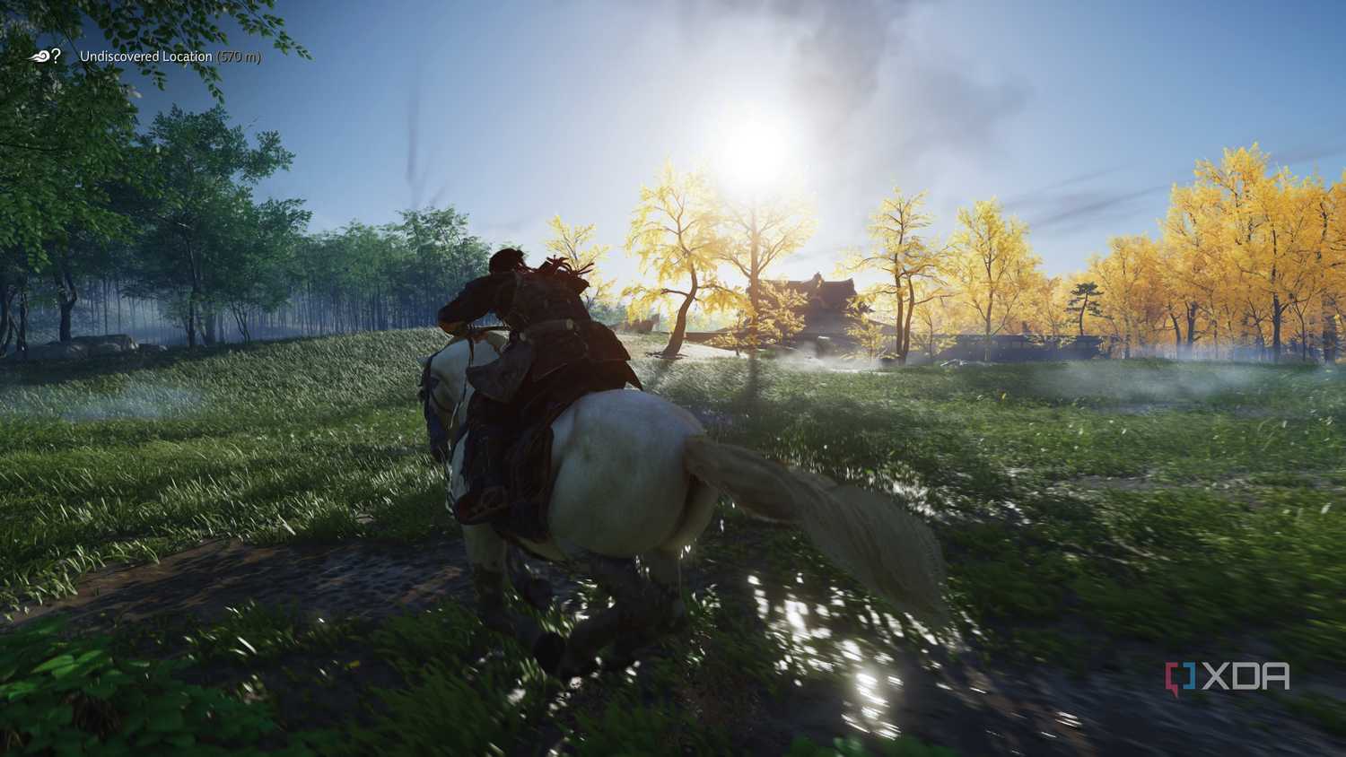 Horseriding in Ghost of Tsushima.