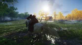 Horseriding in Ghost of Tsushima.