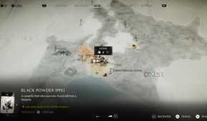 A screenshot of the map in Ghost of Yotei