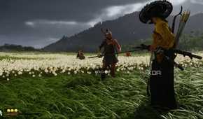 A screenshot of a duel in Ghost of Yotei