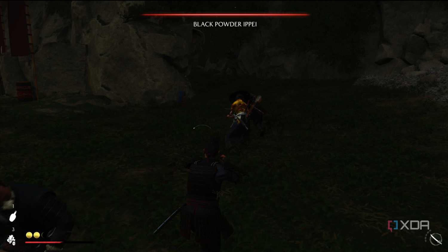 A screenshot of combat in Ghost of Yotei