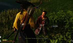 A screenshot of Atsu interrogating an enemy in Ghost of Yotei