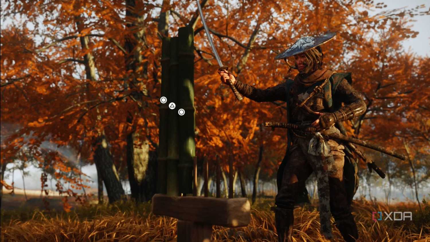 A screenshot of a bamboo cut in Ghost of Yotei