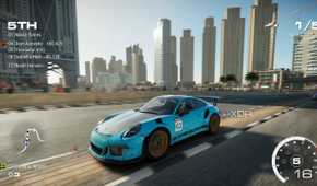 Racing in Dubai in Grid: Legends.