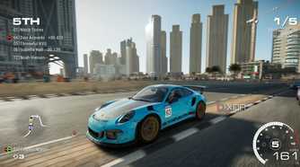 Racing in Dubai in Grid: Legends.