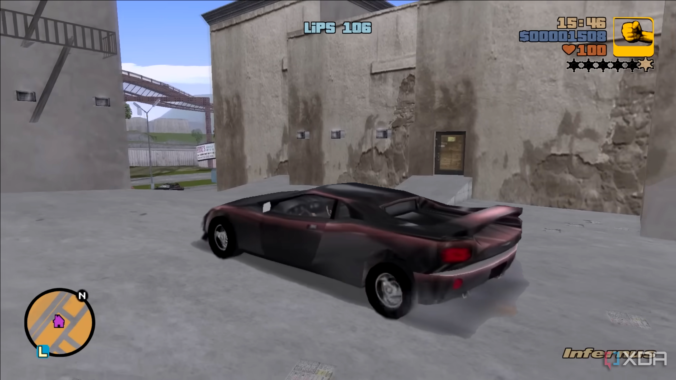 A Pegassi Infernus in GTA III.