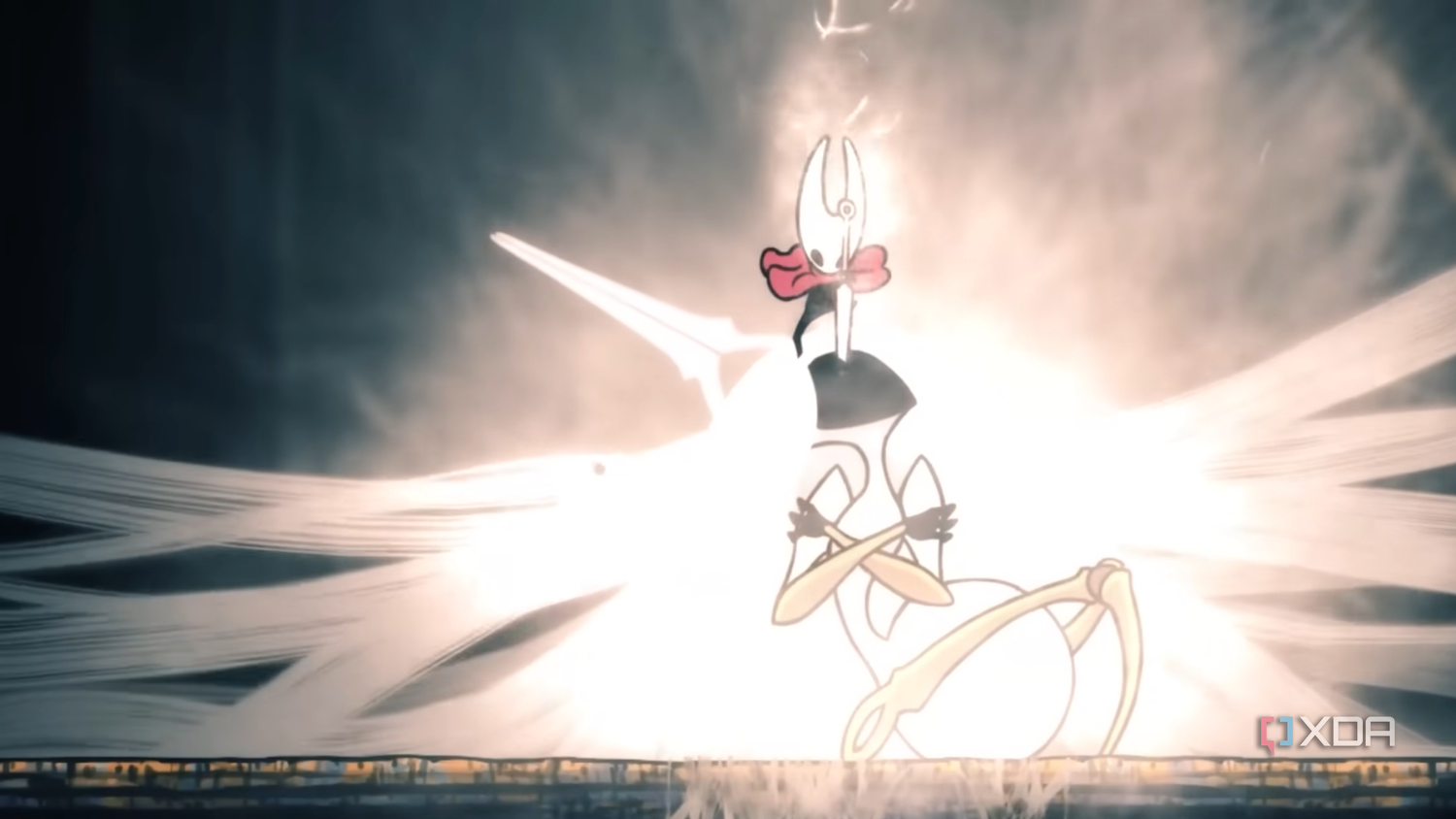 Defeating Grand Mother Silk boss as Hornet