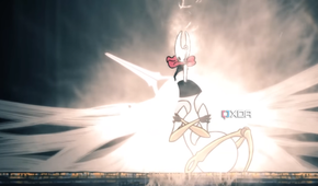 Defeating Grand Mother Silk boss as Hornet