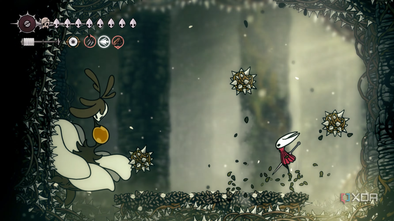 Dodging environmental hazards while fighting Nyleth