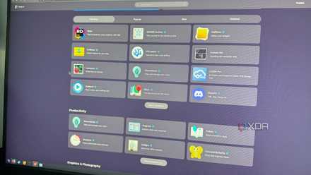 Photo of a monitor showing the Flathub website