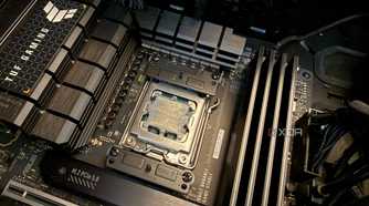 A photo of a CPU with old thermal paste on it