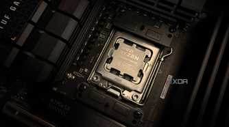 A photo of a socketed 7800X3D CPU