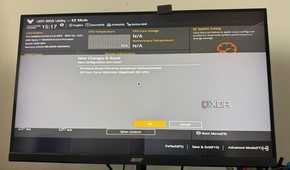 A photo of a BIOS screen
