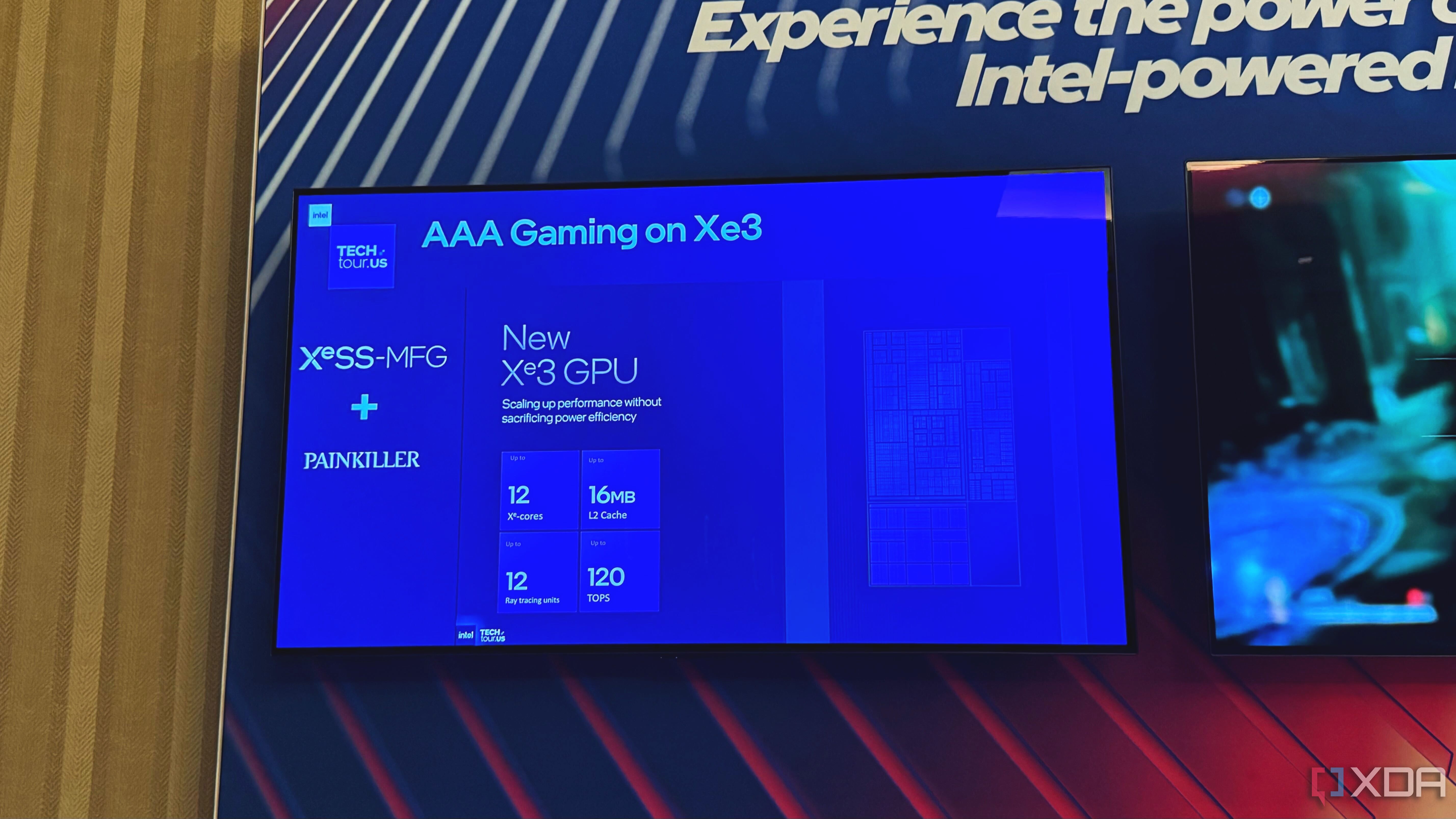 Intel's Xe3 and XeSS 3 Multi-frame Generation demo.