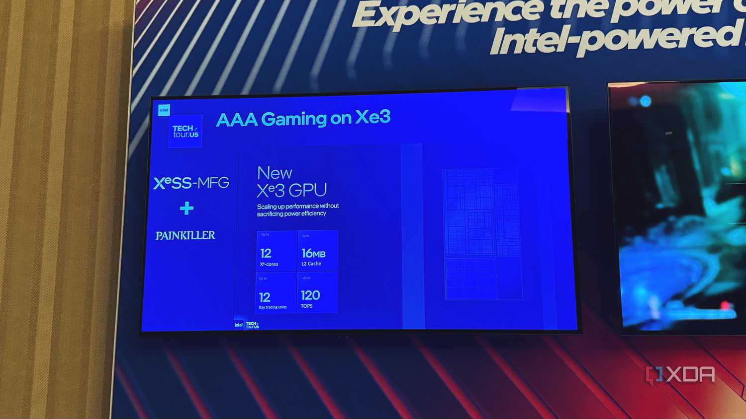 Intel's Xe3 and XeSS 3 Multi-frame Generation demo.