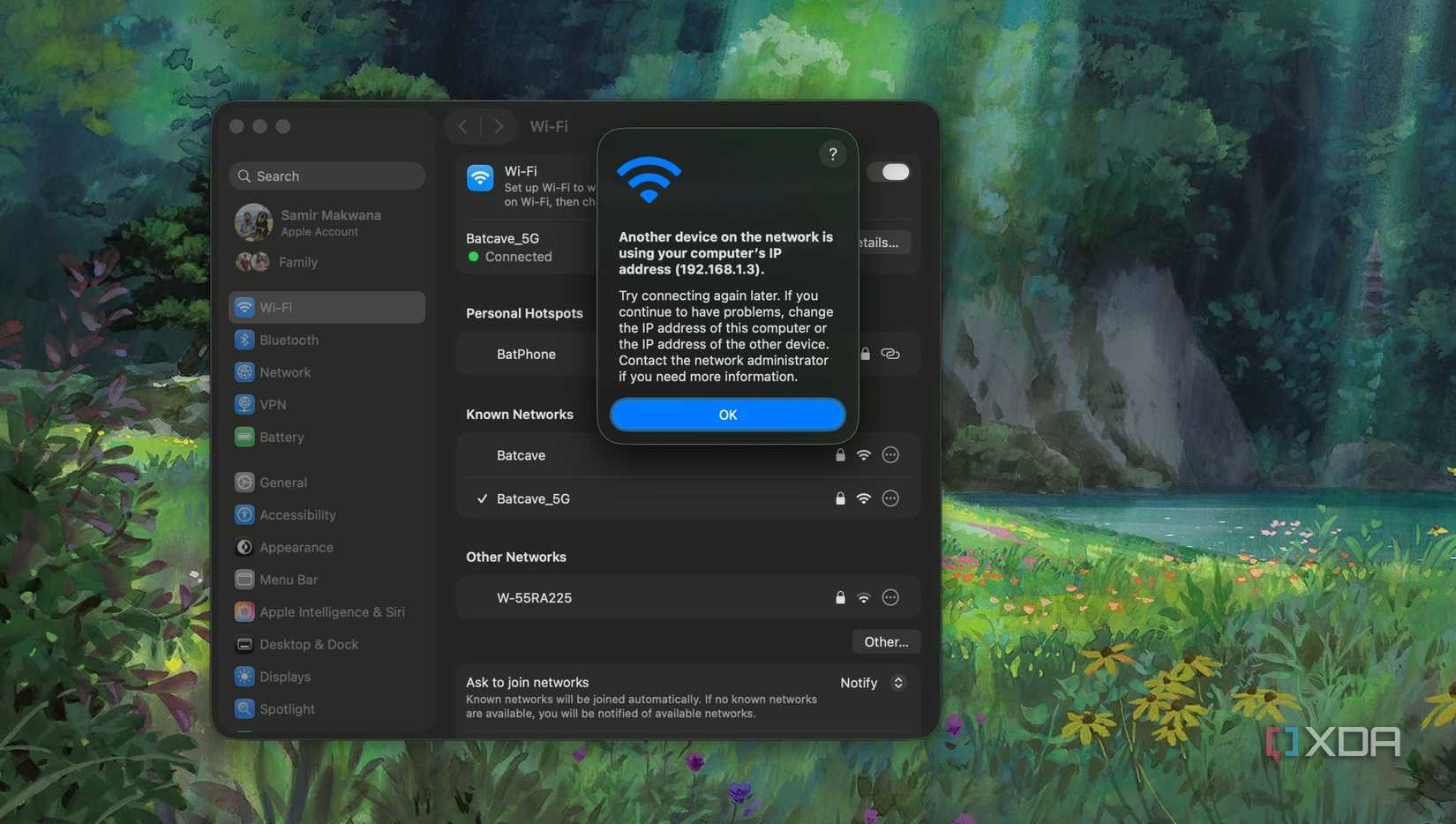 Error de conflicto de dirección IP al configurar una dirección IP estática