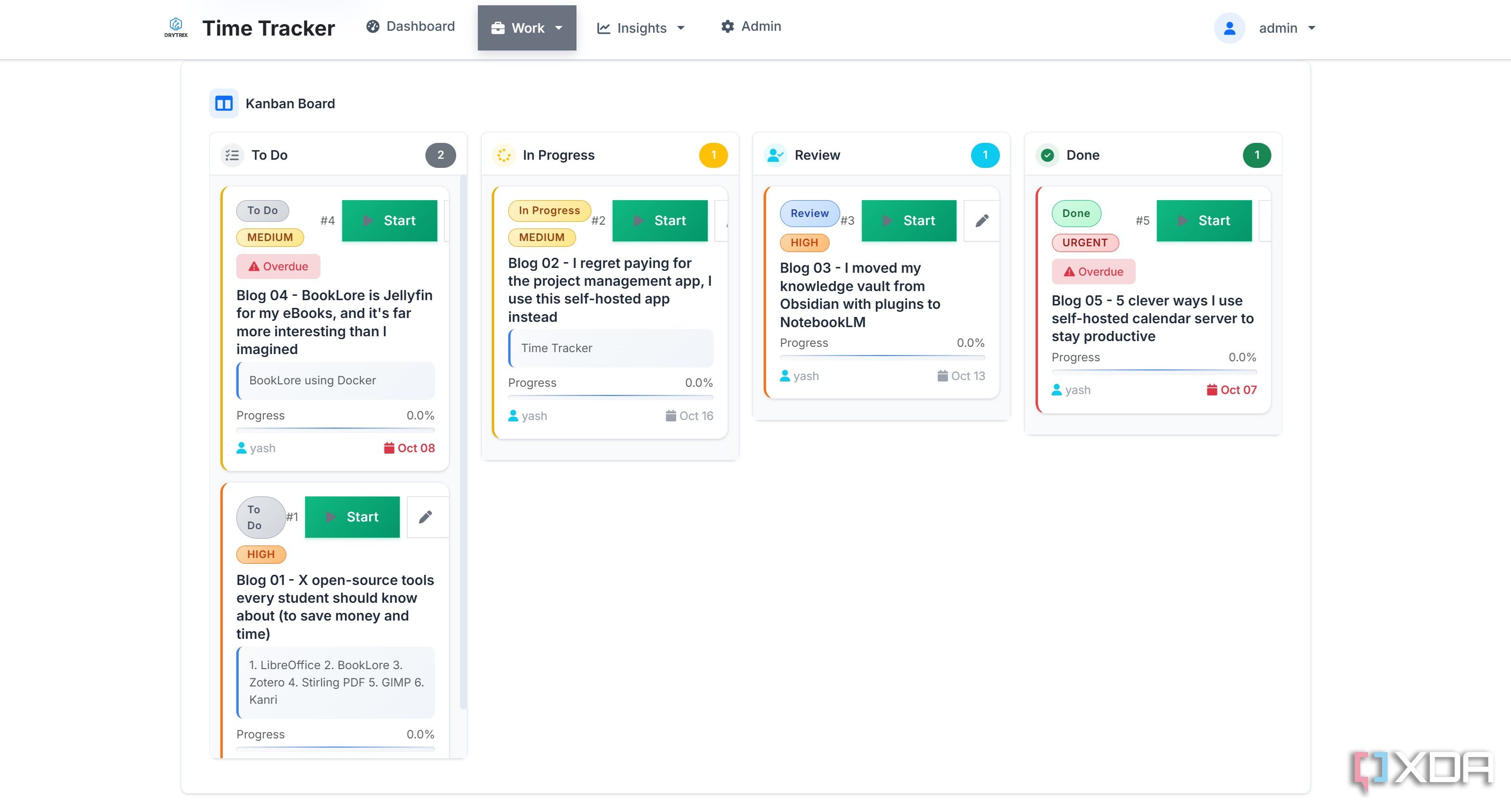 Simplified Kanban Board View