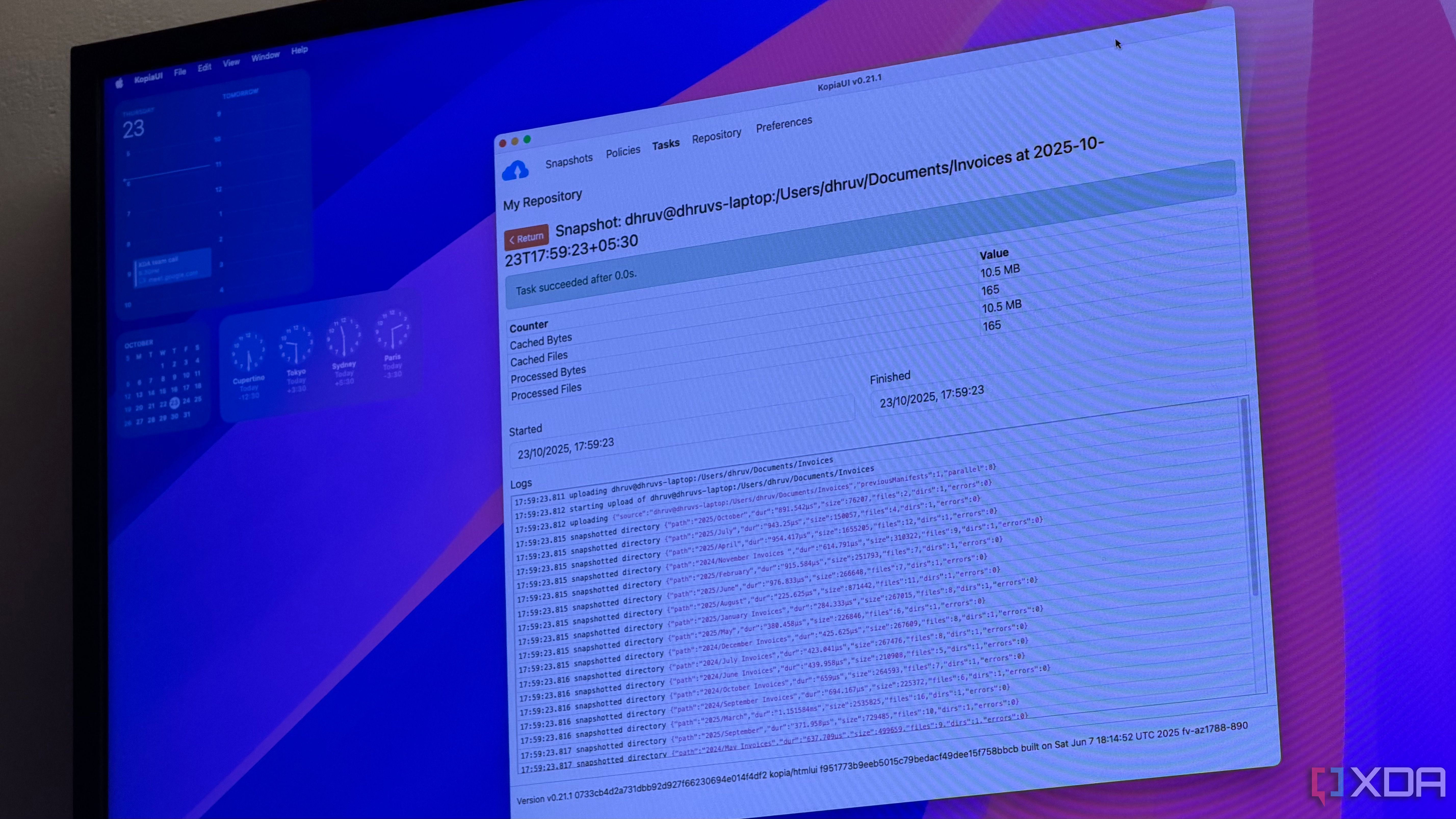 Kopia backing up to Garage on a Mac
