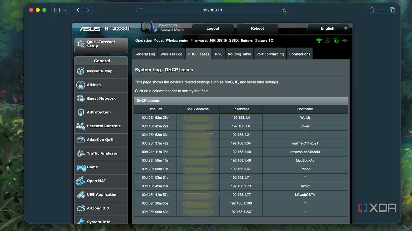 Arrendamientos de DHCP para dispositivos con direcciones MAC en la interfaz del enrutador