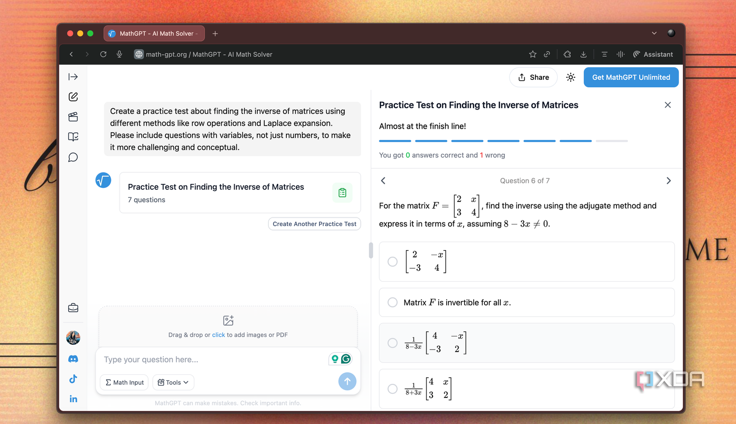 Tech Math Practice Test This tool is basically NotebookLM for math problems